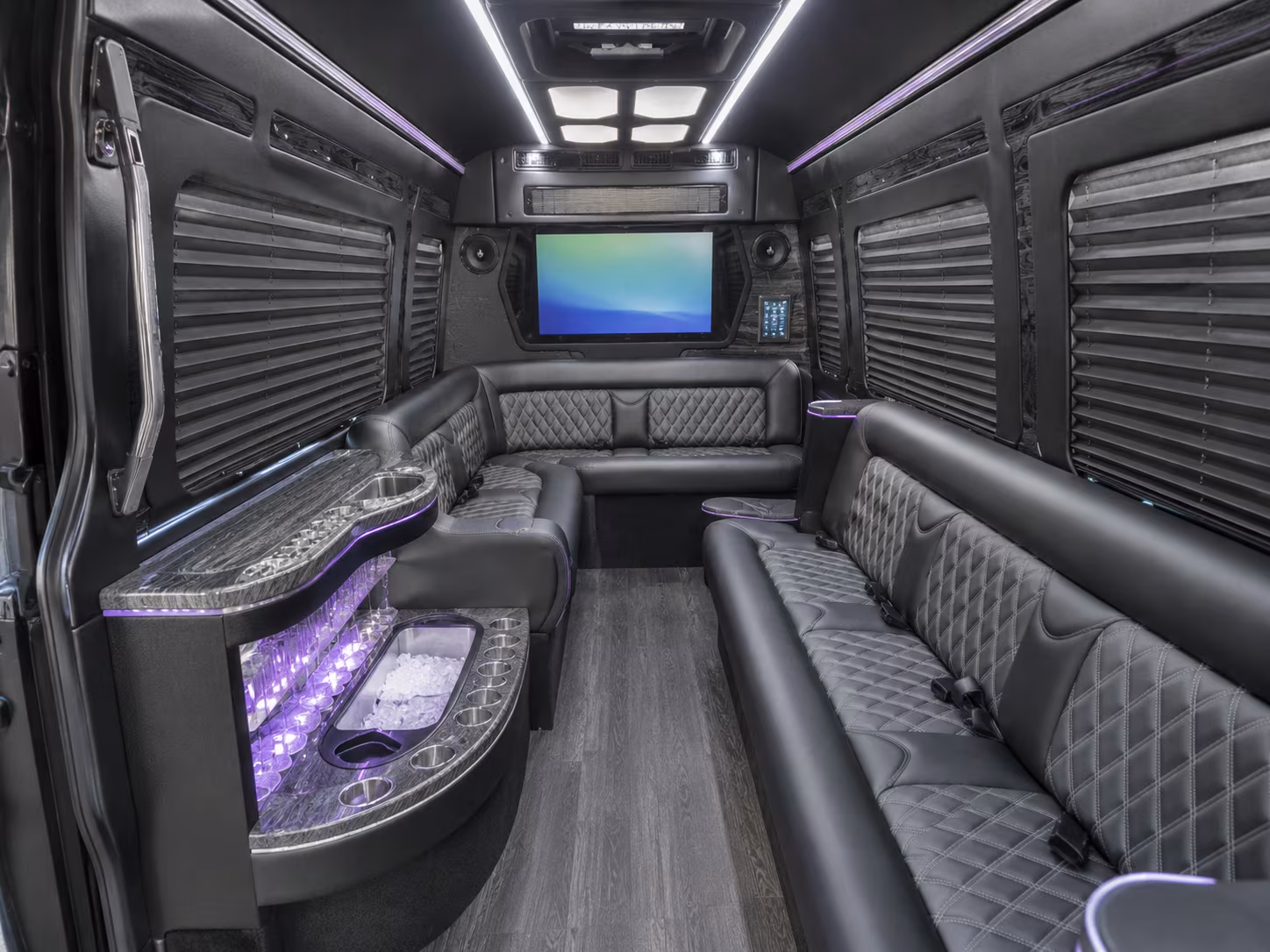 carson city 30 passenger party bus inside